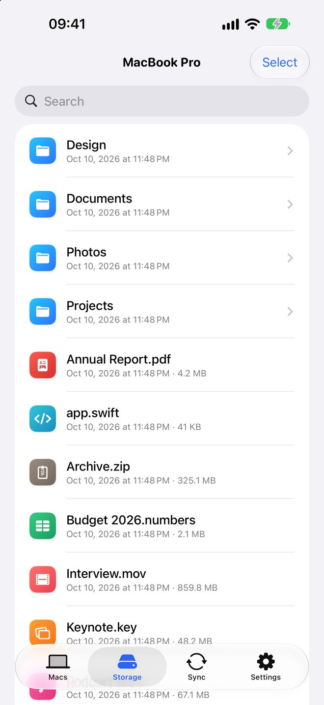 Browsing backed-up files on iPhone