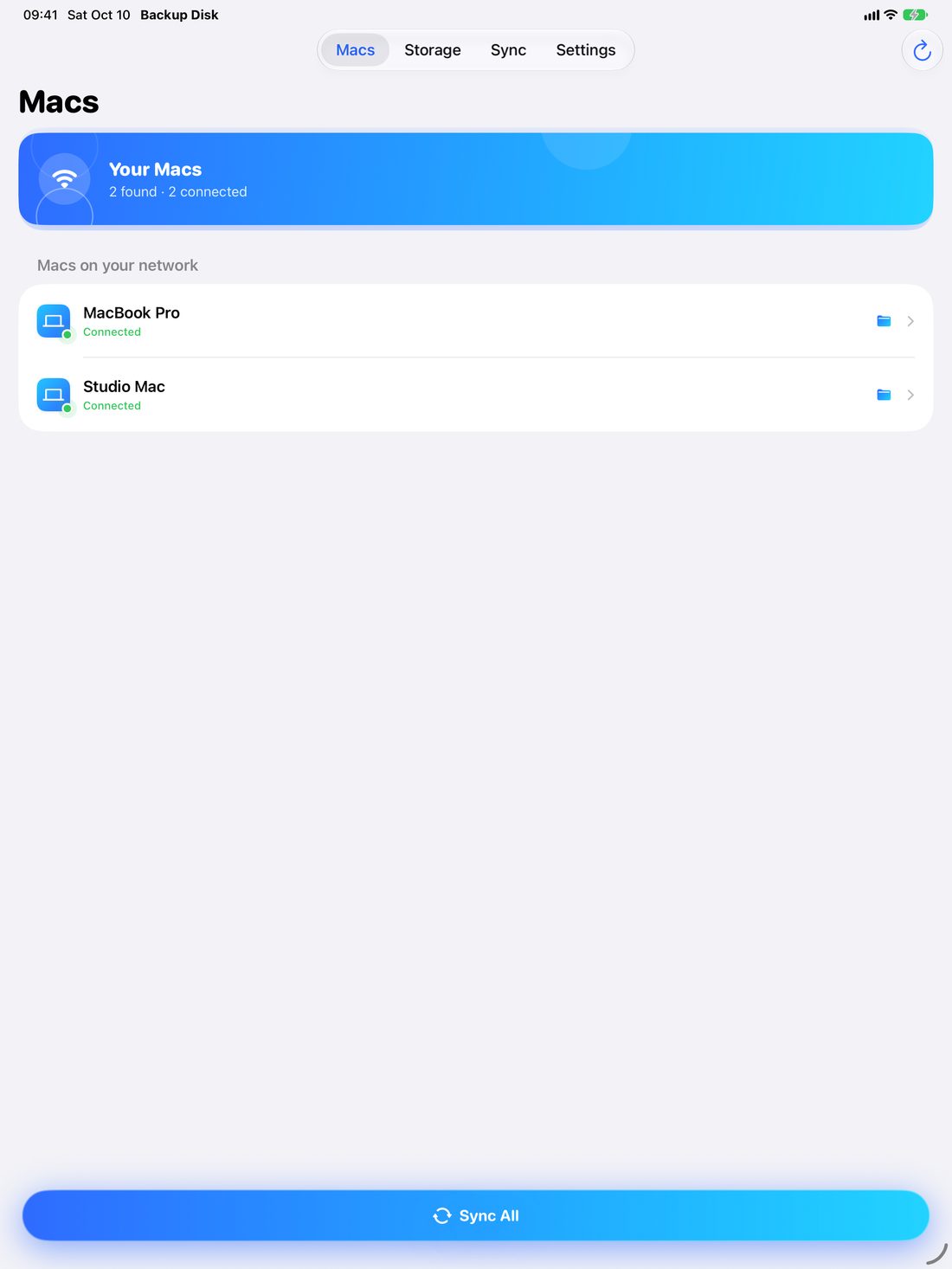 Backup Disk on iPad